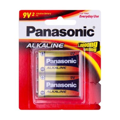 PANASONIC 9V ALKALINE BATTERY 2PK