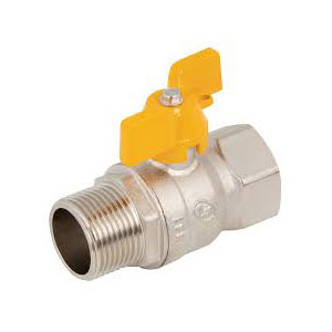 BERLIN 3/8 BALL VALVE  ** M/F ** BUTTERFLY HANDLE
