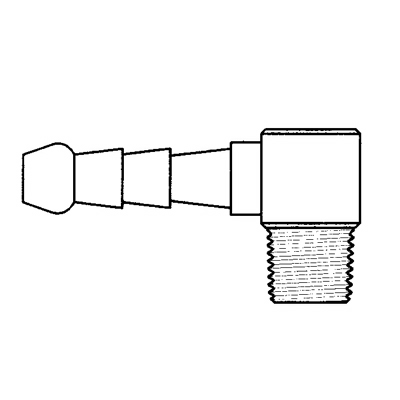 TITON 1/2 HOSE x 1/4 BSPT MALE HOSE ELBOW