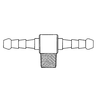 TITON 5/16 HOSE x 1/4 BSPT MALE BRANCH TEE