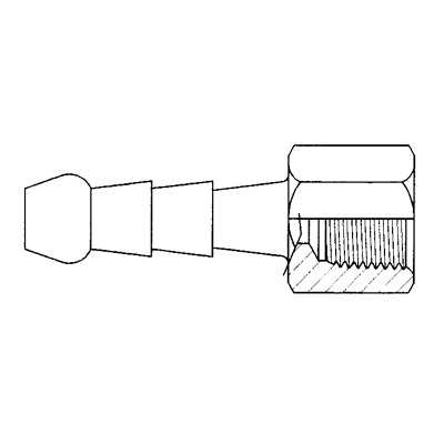 TITON 1/4 BARBED x 1/2 BSPT FEMALE HOSE TAIL