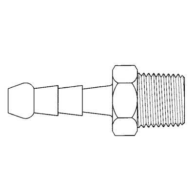 TITON 209X10X8 5/8 x 1/2 MALE HOSE TAIL