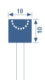 B133 MOUNTED POINT 8x10 H,CUP
