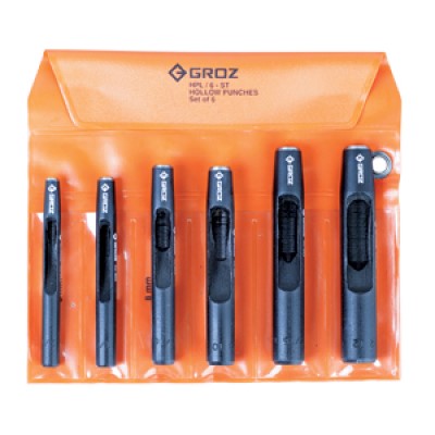 GROZ 6pc HOLLOW PUNCH SET (6-12mm)