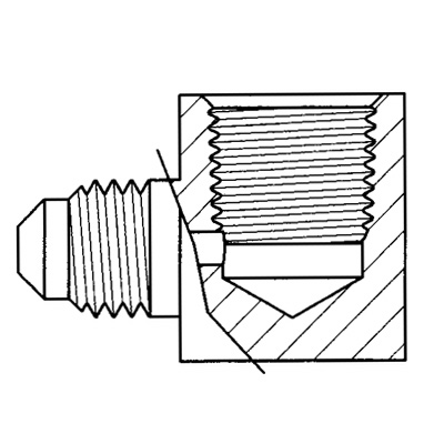 TITON 50X4X2 FEMALE FLARE ELBOW