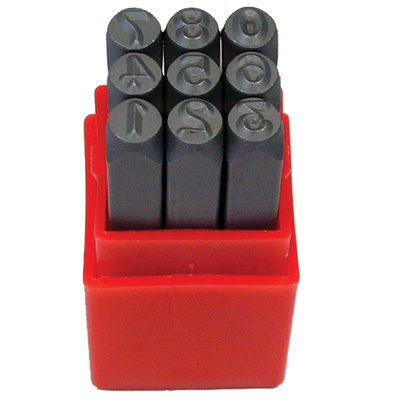 BEST 6mm NUMBER STAMP SET 0-9
