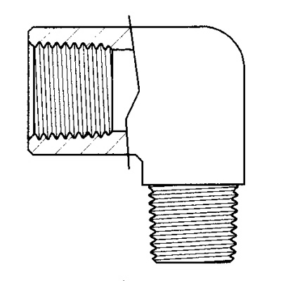 TITON 1/4 M/F ELBOW