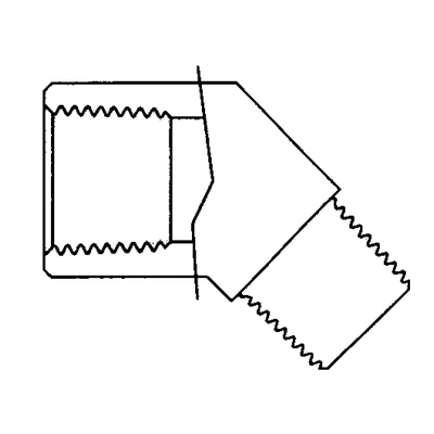 * 45 TITON 34004508 45o M/F ELBOW